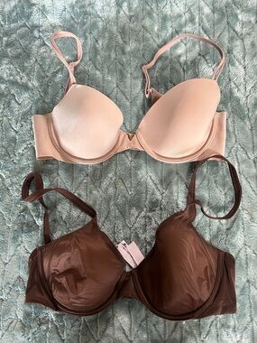 Victoria's Secret Nude and Brown Demi Bras